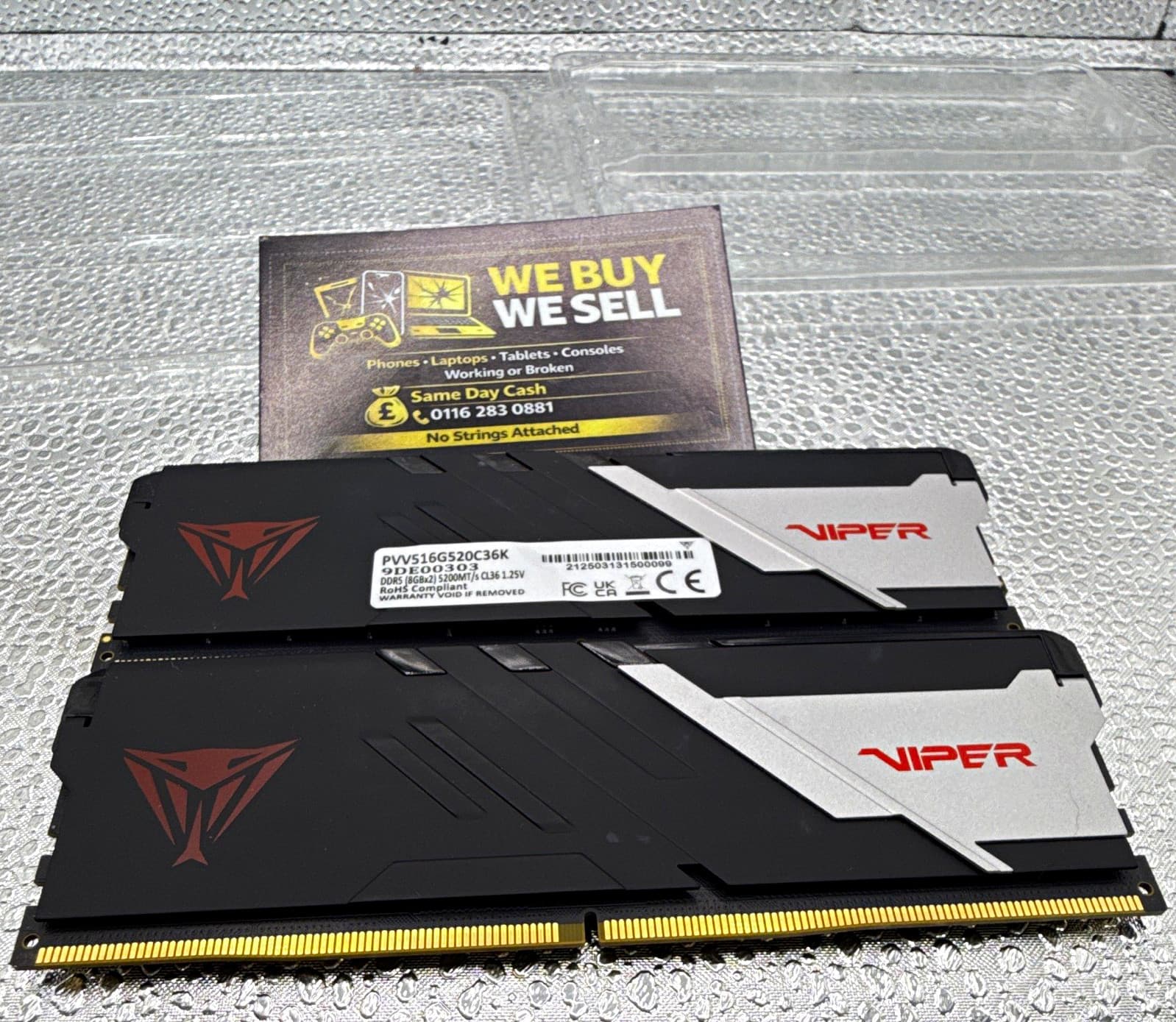 Patriot Viper Venom 16GB (2x8GB) DDR5-5200 CL40 DIMM XMP PVV516G520C36K, grade Good